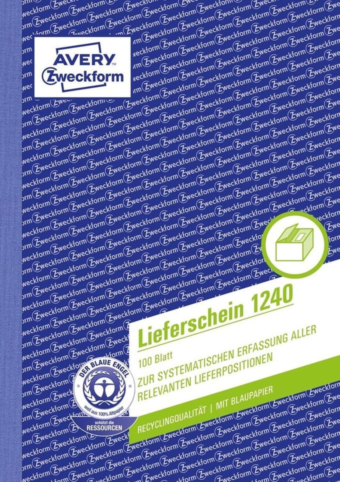 Avery 1240 - White - Cardboard - A5 - 148 x 210 mm - 100 pages