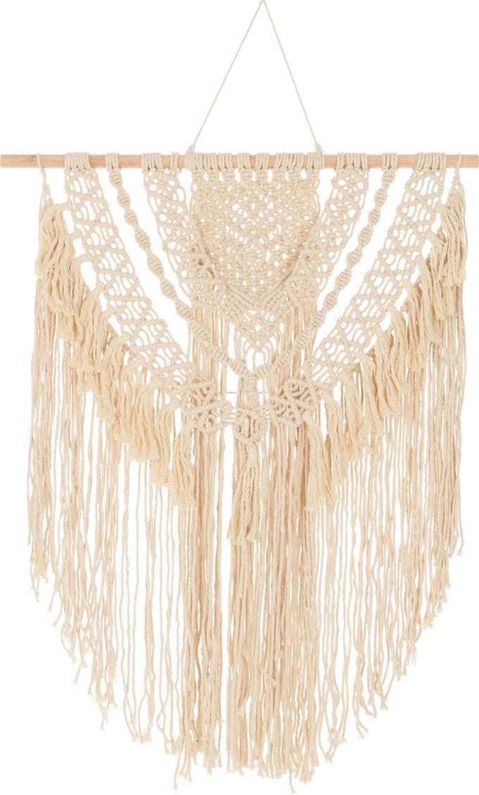 Wanddecoratie | katoen | beige | 55.5x1x (h)92 cm