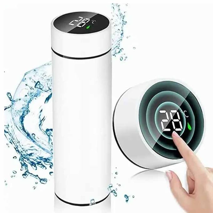 500ML Smart Insulation Cup Mini Thermosbeker Waterfles Led Digitale Temperatuurweergave Roestvrijstalen Thermosbeker 500ml gray