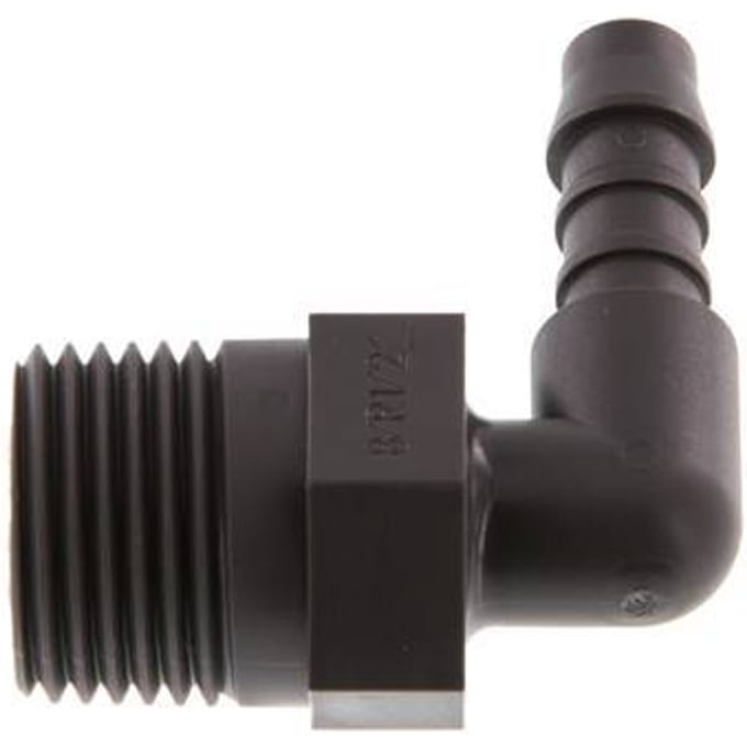 8 mm & R1/2'' PA 6 L-Slangpilaar Met buitendraad [5 Stuks]