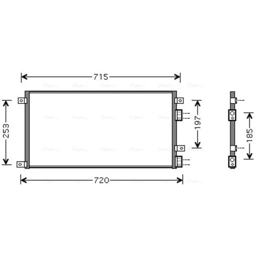 Condensator, airconditioning AVA COOLING IVA5058 AVA