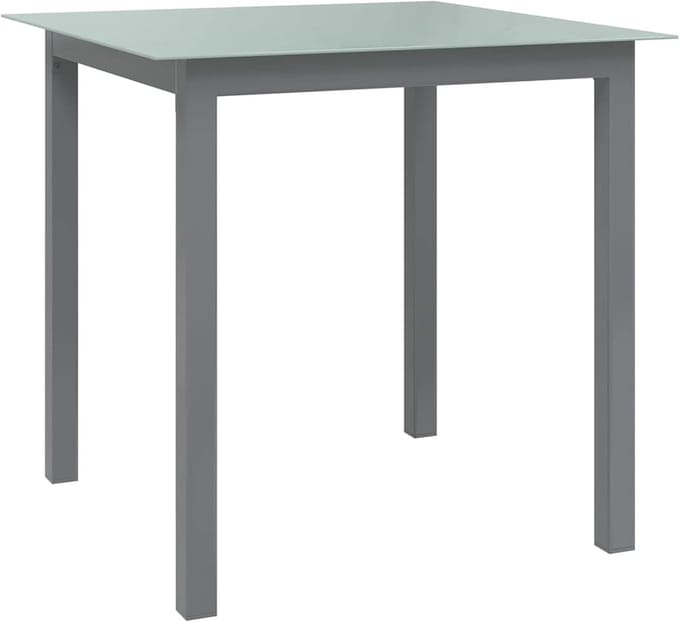Tuintafel Vierkant - Buitentafel Terrastafel - Buiten Eten - Aluminium Frame - 80x80x74 cm - Antraciet