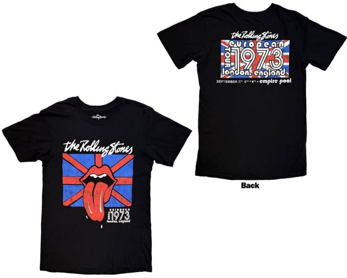 The Rolling Stones - London 1973 Heren Tshirt - S - Zwart