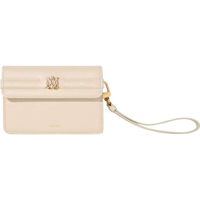 Amiri Calf "ma" Kleine Clutch Alabaster Tas