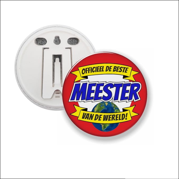Button Met Clip 58 MM - Officieel De Beste Meester Van De Wereld