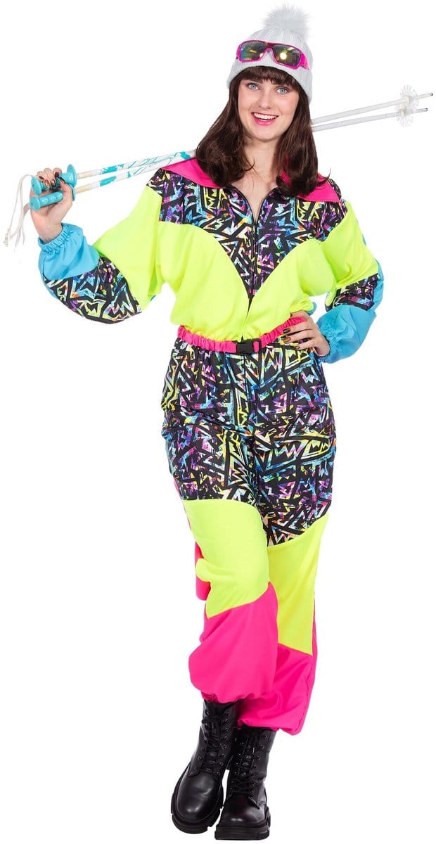 Retro Jaren 80 Kleurig Skipak - Vrouw