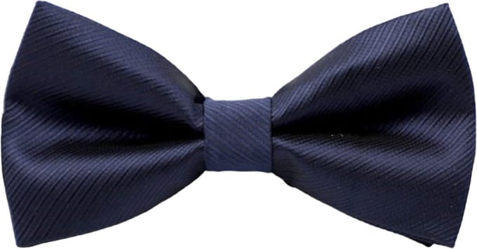 Fako Fashion® - Vlinderstrik - Vlinderdas - Strik - Deluxe - 12cm - Navy Blauw Gestreept