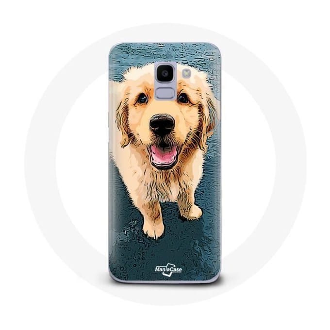 Coque pour Samsung Galaxy A8 2018 Golden retriever Chiot