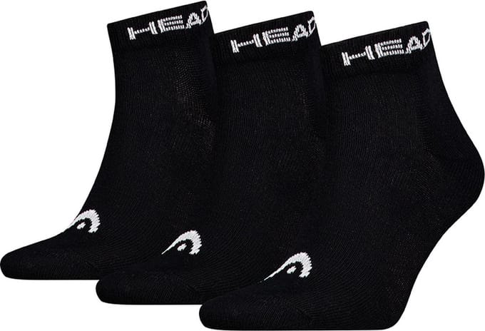 HEAD unisex 3P quartersokken elements zwart