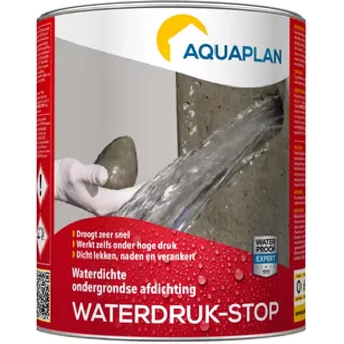 Aquaplan Waterdichtingsmiddel Waterdruk-stop Grijs 1kg