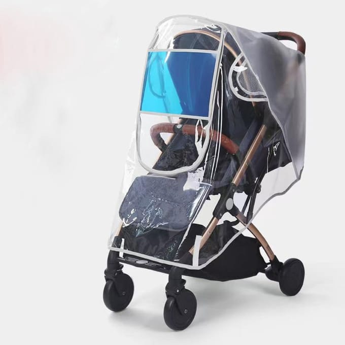 Regenhoes voor kinderwagen - met dubbele waterdichte ritssluiting - ademend - Stijl B