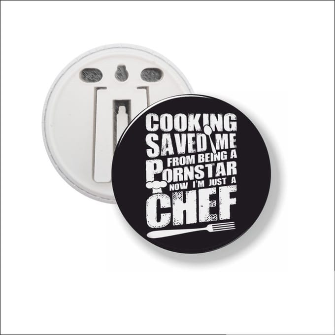 Button Met Clip 58 MM - Cooking Saved Me From Being A Pornstar