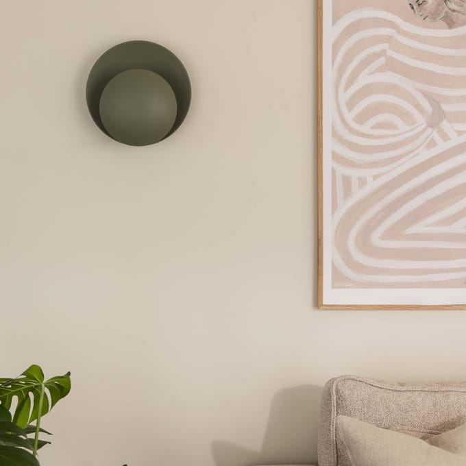 Globen Lighting wandlamp ORBIT, groen, metaal, Ø 30 cm