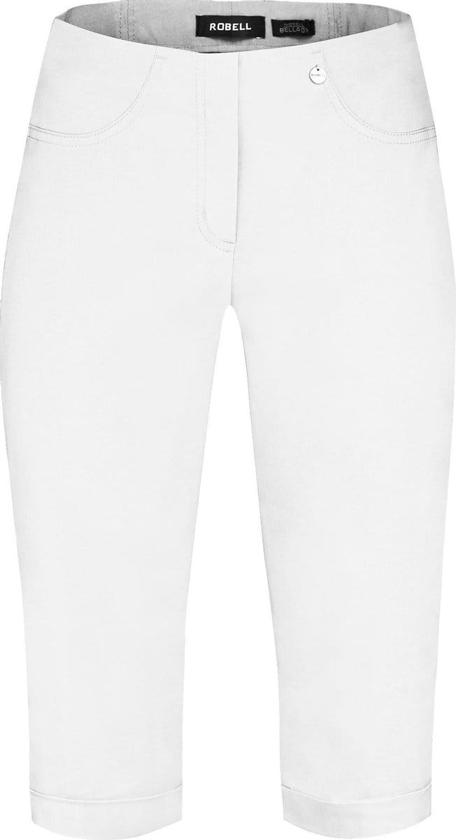 Robell - Model Bella 05 Bermuda - Bengaline Stretch - Wit - EU44