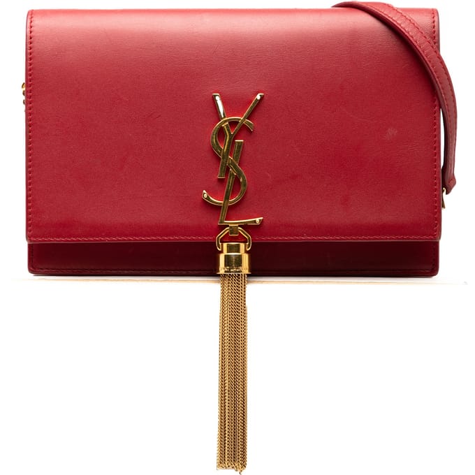 Tweedehands Gladde Kalfsleer Monogram Kate Tas met Tassenhengsel