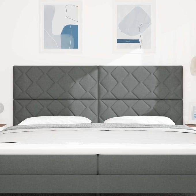 vidaXL - Hoofdbord - Grijs - 200 - cm - Stof