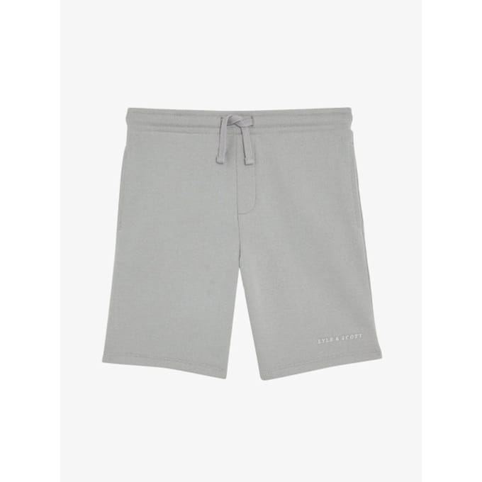 Lyle and Scott Jongens short script embroidered grey mirage