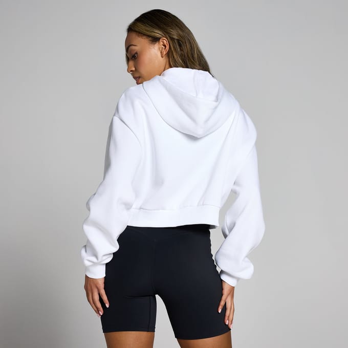 MP Basics gecropte hoodie met rits voor dames - Wit - S