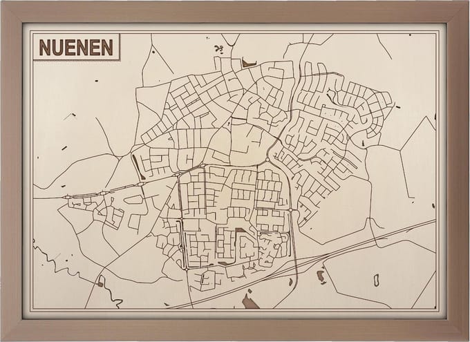 Decoratief Beeld - Houten Van Nuenen - Hout - Bekroned - Bruin - 21 X 30 Cm