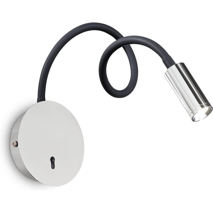 Ideal Lux LED wandlamp Focus 2, chroomkleurig, 55 cm, flexibele arm