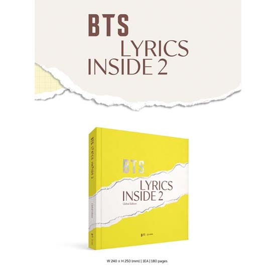 BTS-LYRICS BINNEN 2 1EA white