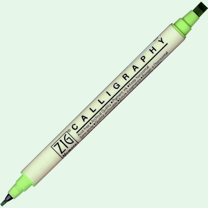 Zig Calligraphy Dual Tip 2mm & 5mm - Sagebrush