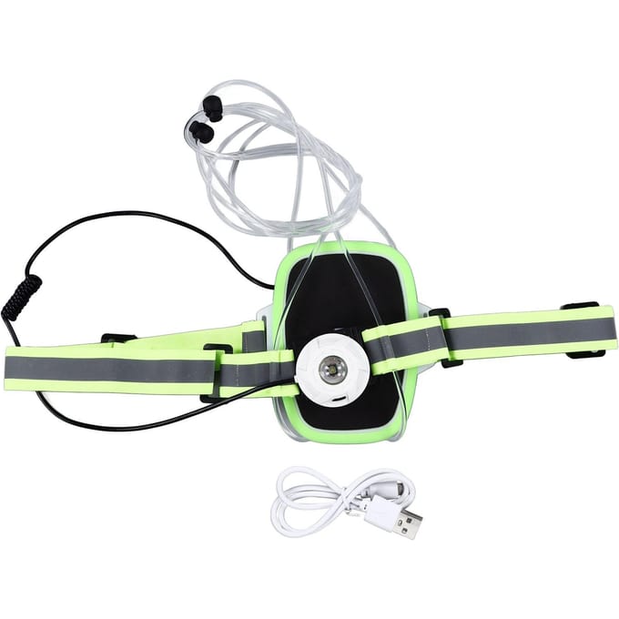 Reflecterend Hardloopvest LED USB Opladen RGB 6 Kleuren Verstelbaar Lichtgewicht Sterk Licht black