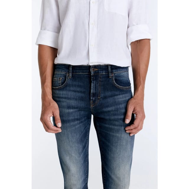 Cup of Joe Lance heren straight-fit jeans dark blue