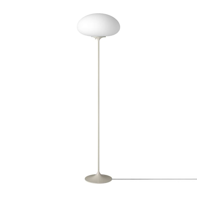 Gubi vloerlamp Stemlite, kiezelgrijs, hoogte 150 cm, dimbaar