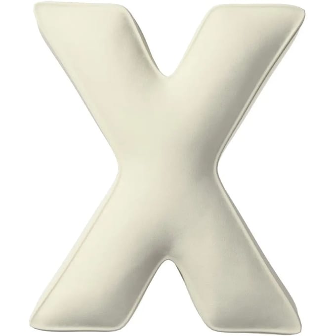 Kussen letter x Yellow Tipi Posh Velvet