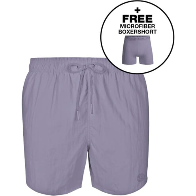 Heren Zwembroek Paars + Gratis Microfiber boxershort