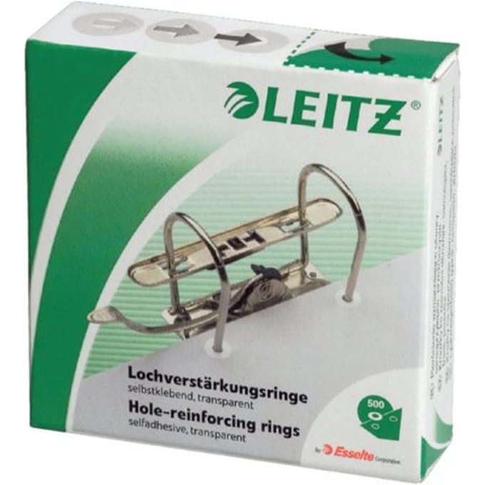 Leitz - Versterkingsringen 1706 kunststof 500 stuks transparant