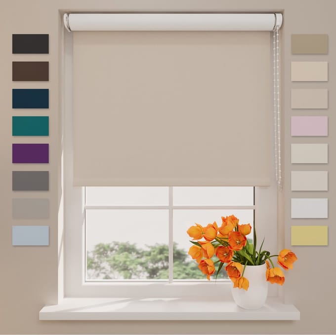 DTCH® Rolgordijn Verduisterend - Easy - Beige - 70 x 190 cm