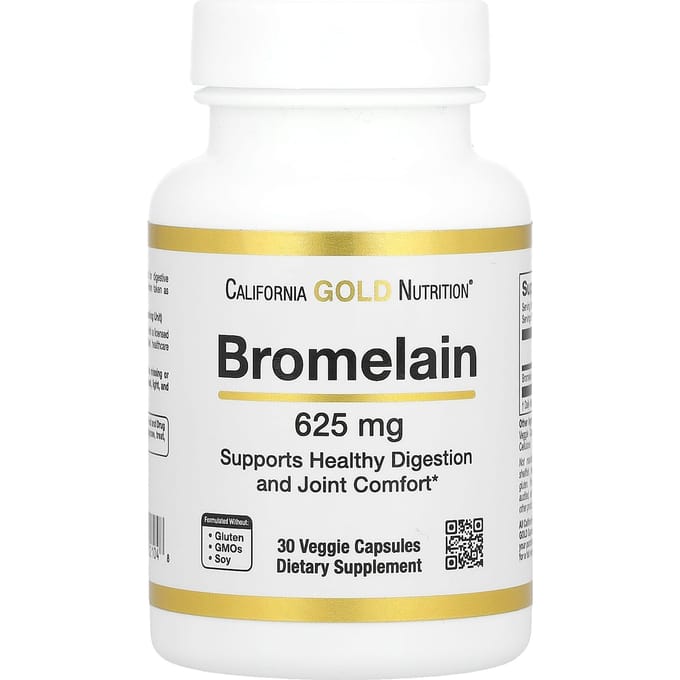 Bromelaïne, 625 mg, 30 vegetarische capsules