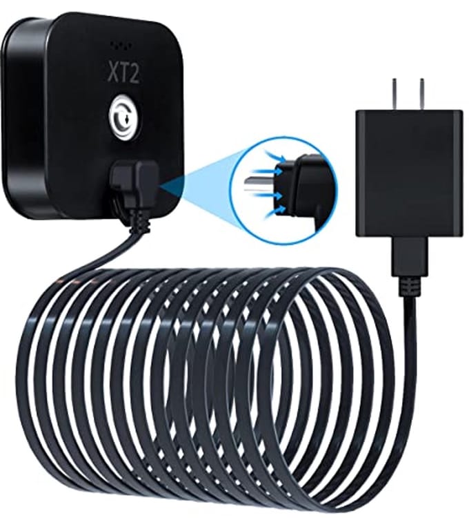 Oplaadkabel voor Blink XT en XT2 - 2 Stuks met Adapter en 90 Graden Micro USB-Kabel