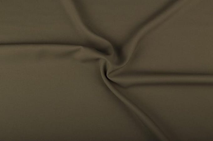 Texture/Polyester stof - Middel khaki - 25 meter