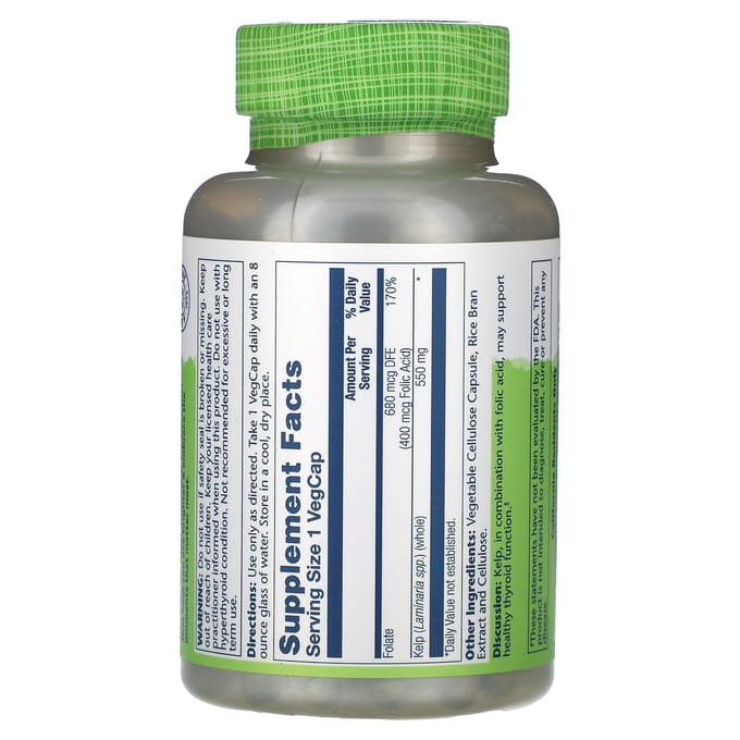 Echte Kruiden, Zeewier, 550mg, 180 Vegetarische Capsules