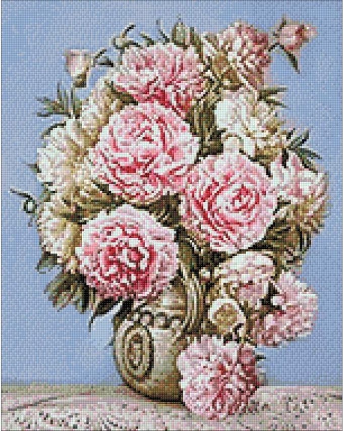 Wizardi Diamond Painting Kit Puff Peonies WD001
