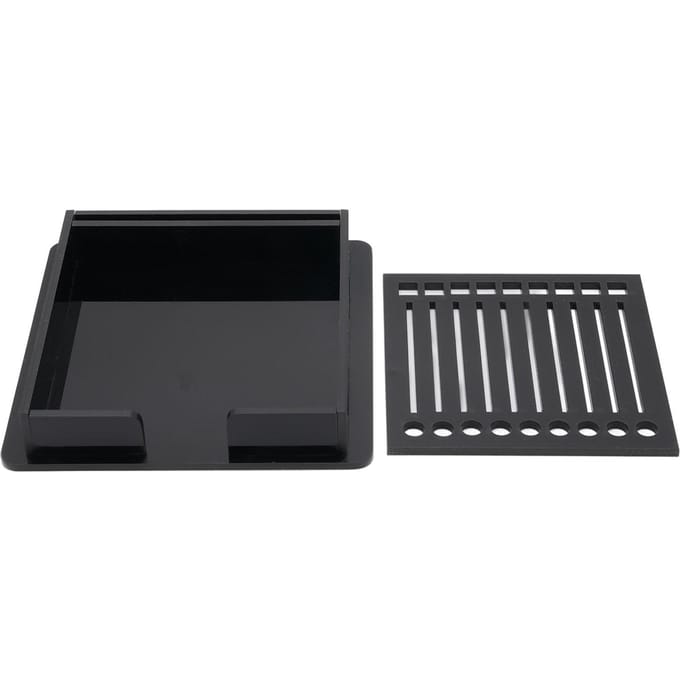 Porte-post-it ABS Organisateur de bloc-notes avec pochoir pour bloc-notes 3x3 pouces Notes pop-up black