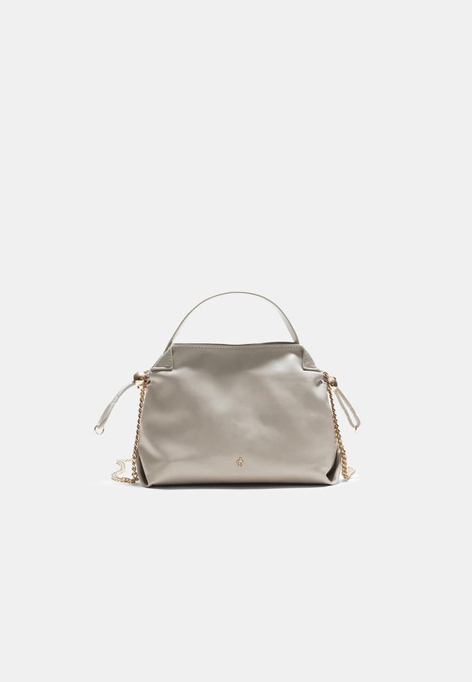 Stradivarius Kleine geplooide schoudertas  Ecru OS