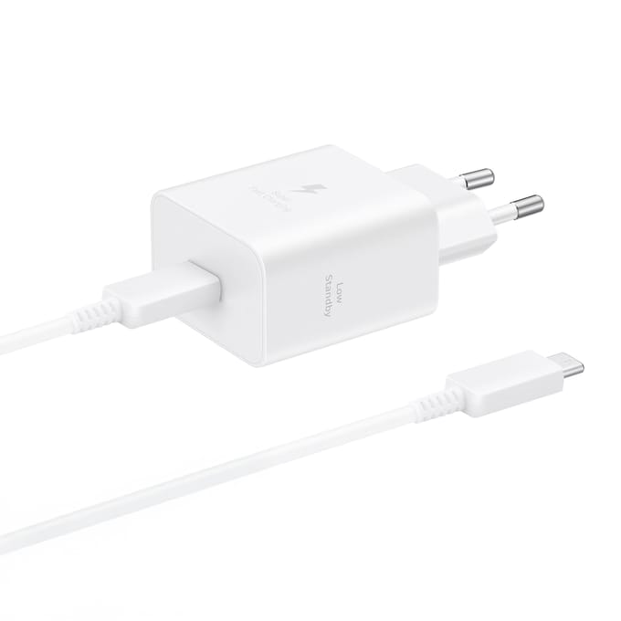 Samsung Originele Power Adapter met USB-C kabel - Oplader - USB-C aansluiting - Fast Charge - 45 Watt - 1,8 meter – Wit