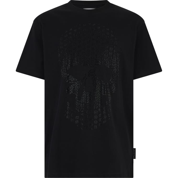 Round Neck T-Shirt Skull Strass Skull Strass