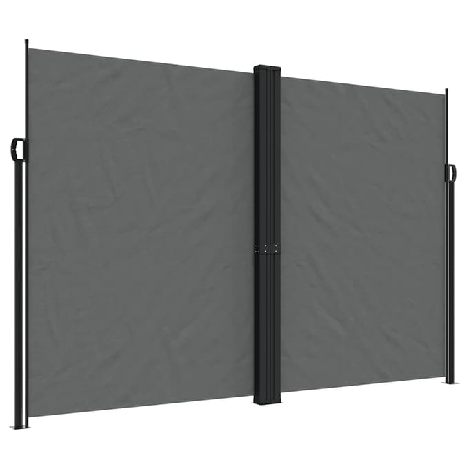 vidaXL - Windscherm - uittrekbaar - 220x1000 - cm - antracietkleurig