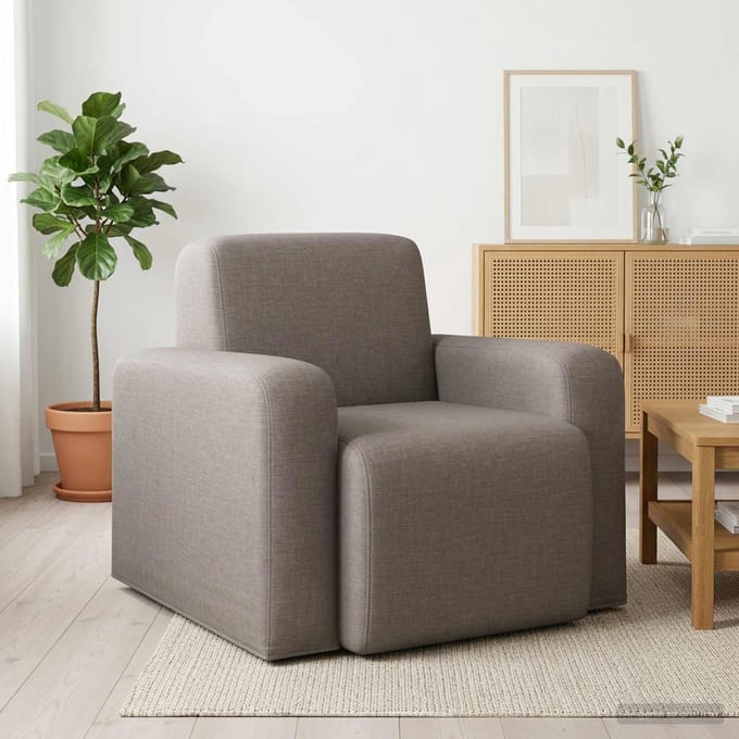 vidaXL - Fauteuil - Taupe - Stof