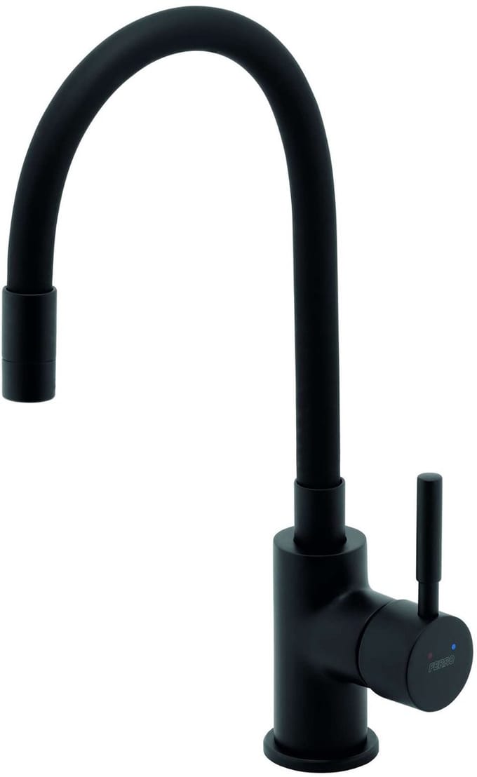 Novaservis Ferro - Keukenkraan met flexibele uitloop, mat zwart 70710,5