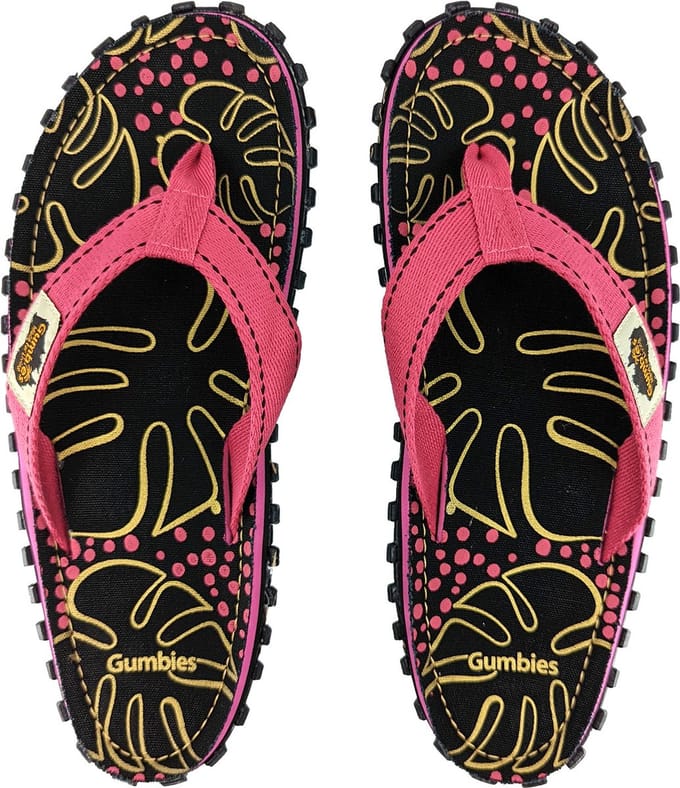 Gumbies Teenslippers | Unisex | Tropical Black | Rood / Zwart | Maat 42