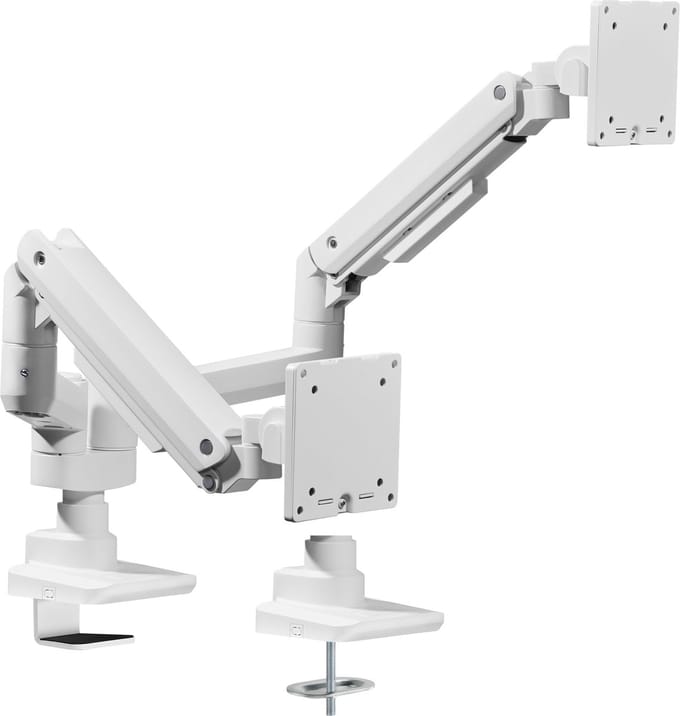 Equip 17“-35” Heavy Duty dubbele Monitorarm wit