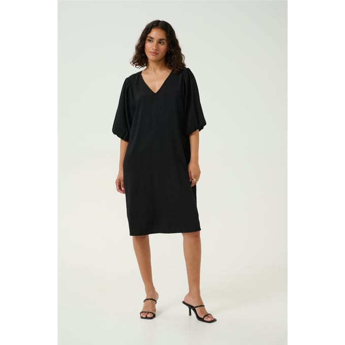 Kaffe Jurk Kagabby Dress 10509764 100121 Black Deep Dames Maat - 36