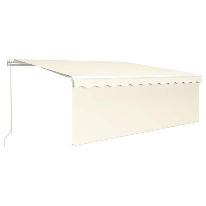 vidaXL - Uitschuifbare - luifel - Crèmekleurig - 4 - × - 3 - m - Polyester