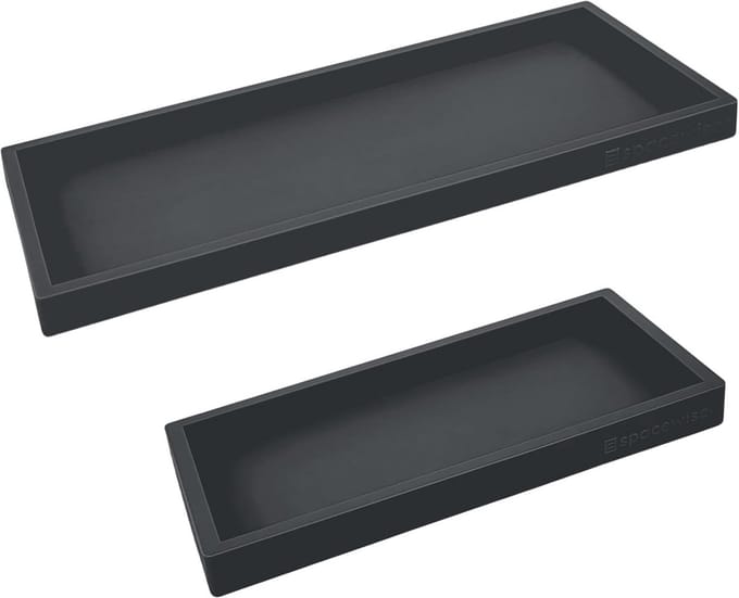 Onbreekbare siliconen aanrecht en make-up trays - Set van 2 (11 inch en 7 inch)